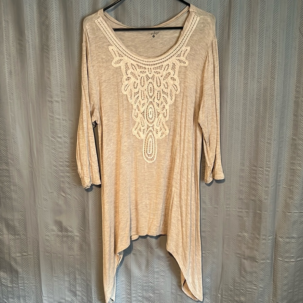 Great Northwest Indigo Embroidered Top